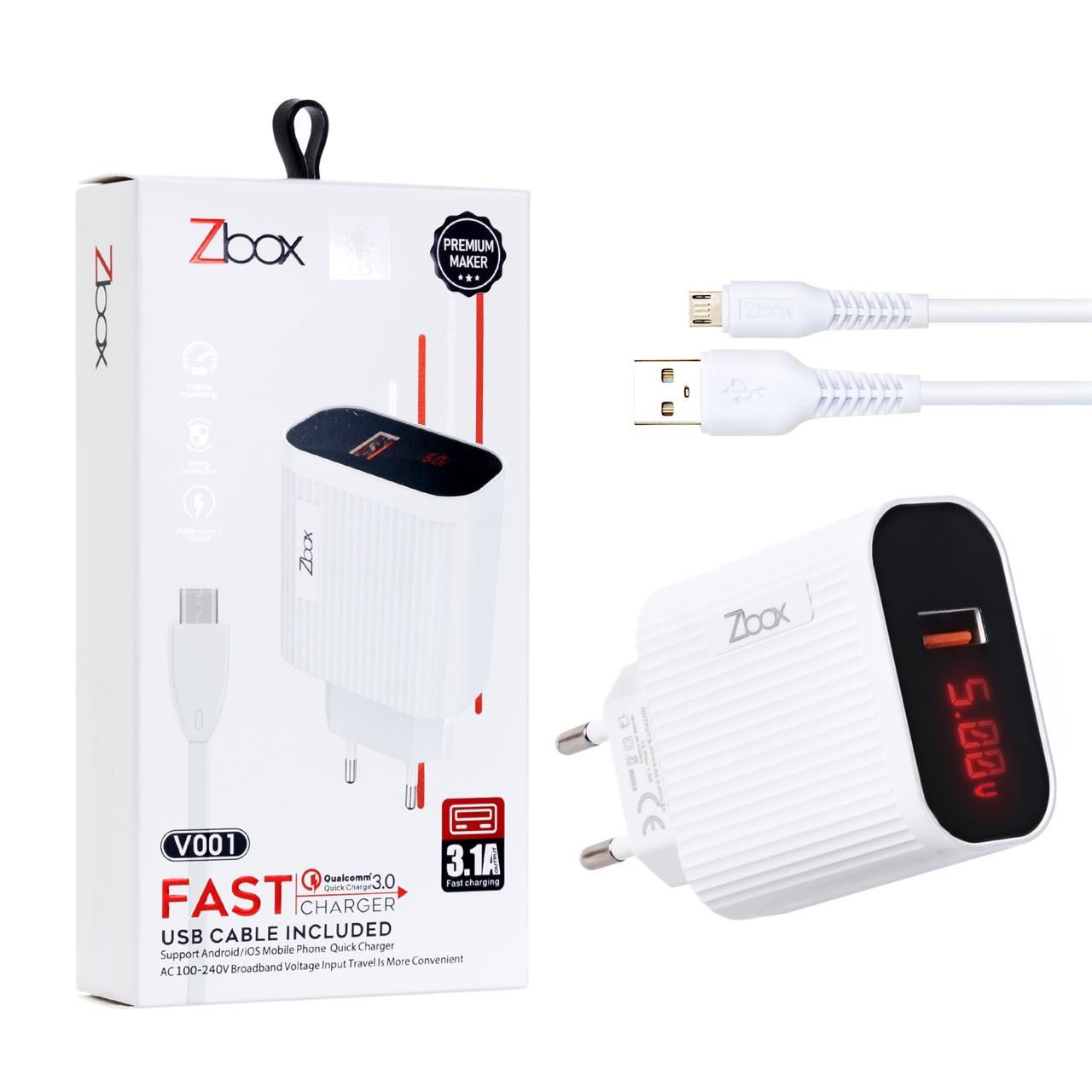 TRAVEL CHARGER ZBOX LCD V001 TYPE C